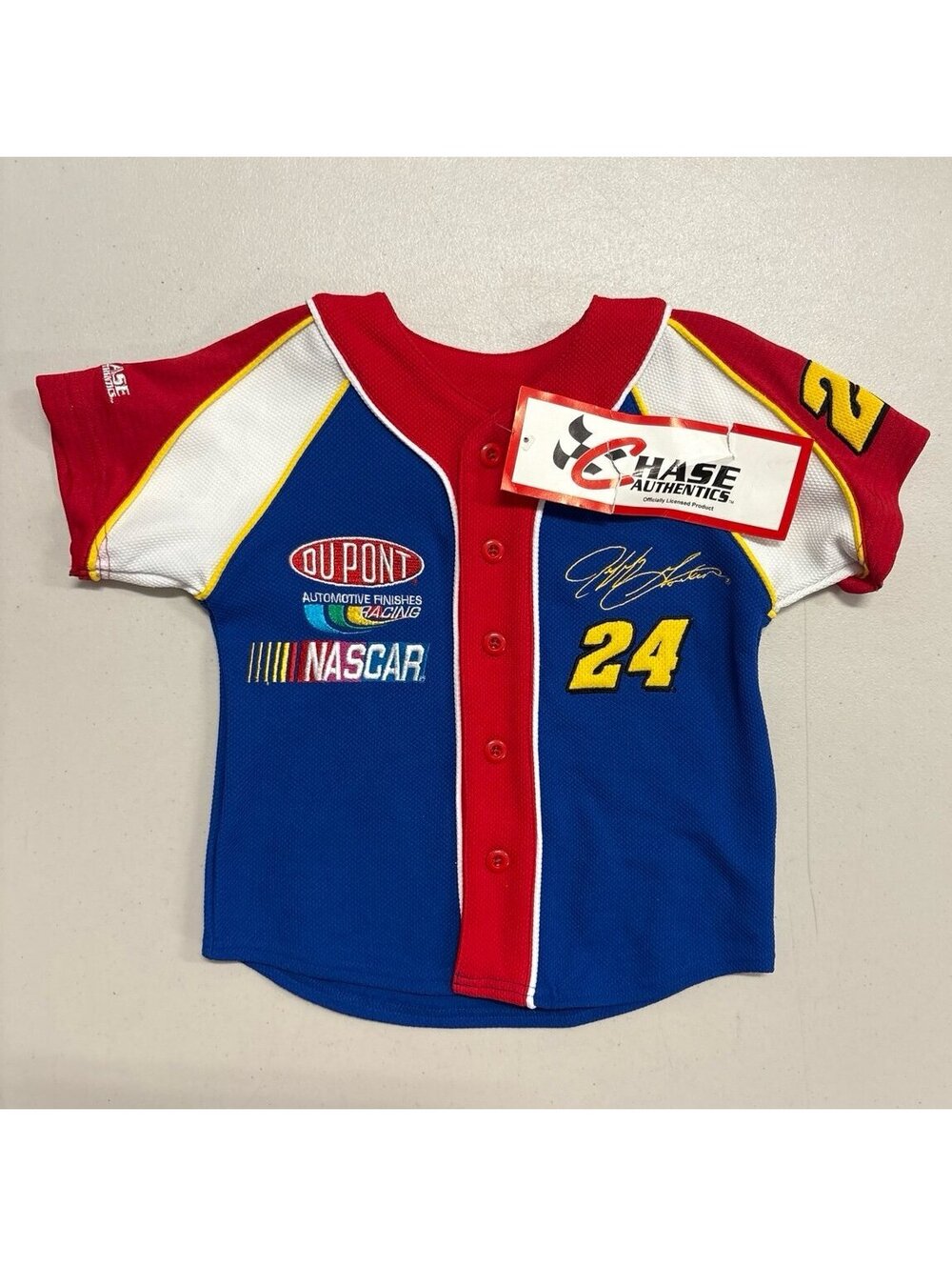Vintage Chase Authentics Jeff Gordon #24 DuPont NASCAR Jersey Toddler 3T NWT